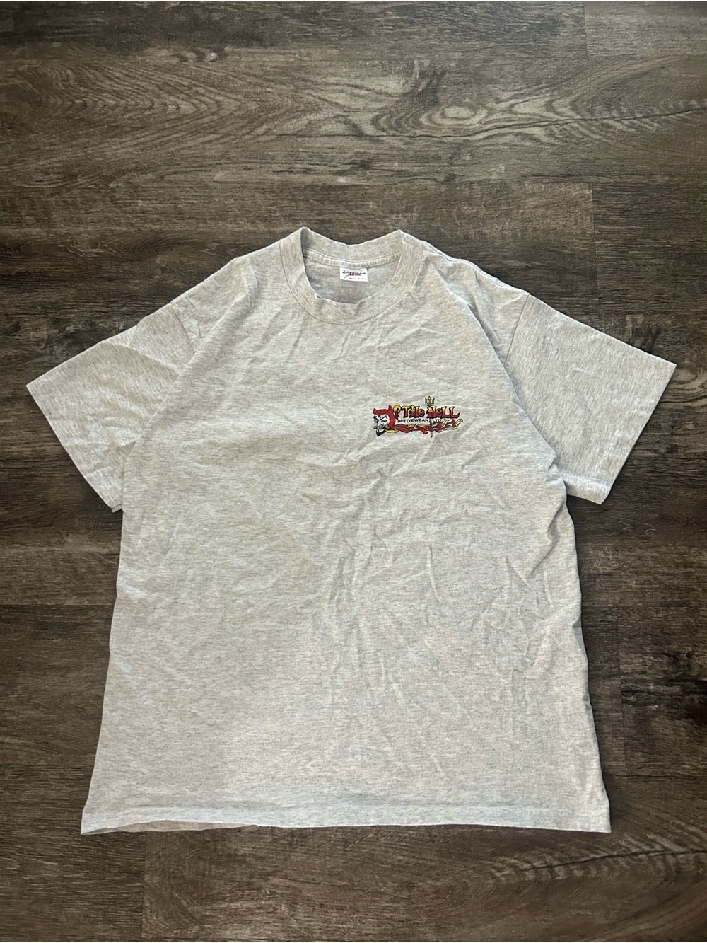 Classic Grey Graphic Pocket-Print Tee
